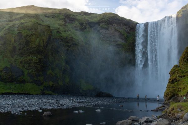 Skógafoss in voller Breite
