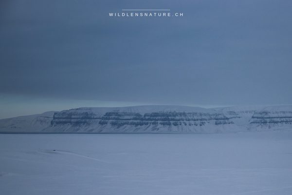 Geschichtete Felswand am Tempelfjord